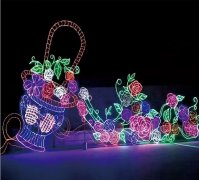 LED灯光节圣诞大型景观动物3D立体小品亮化户外防